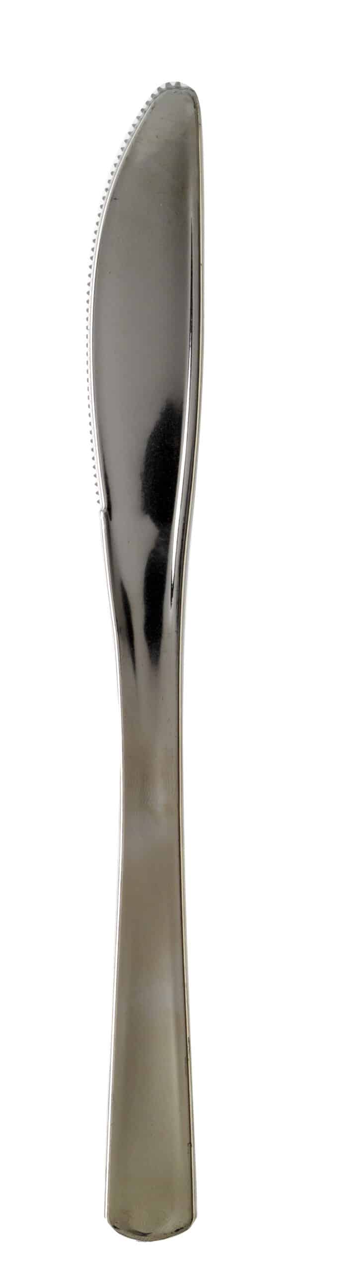 COUTEAU PLASTIQUE | COULEUR INOX | 180MM