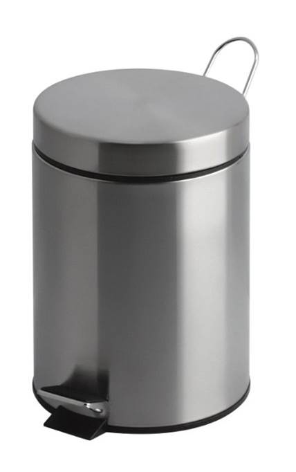 POUBELLE A PEDALE 5L INOX MAT
