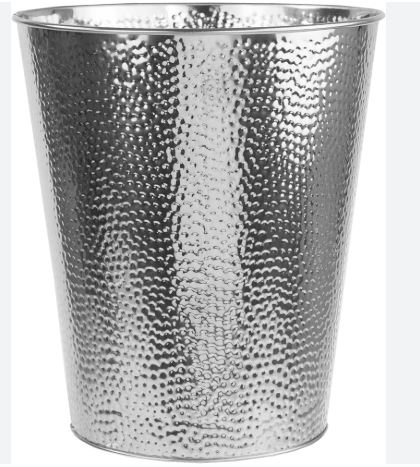 CORBEILLE MARTELEE ACIER INOXYDABLE