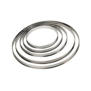 CERCLE A TARTE INOX 2 BORDS ROULES
