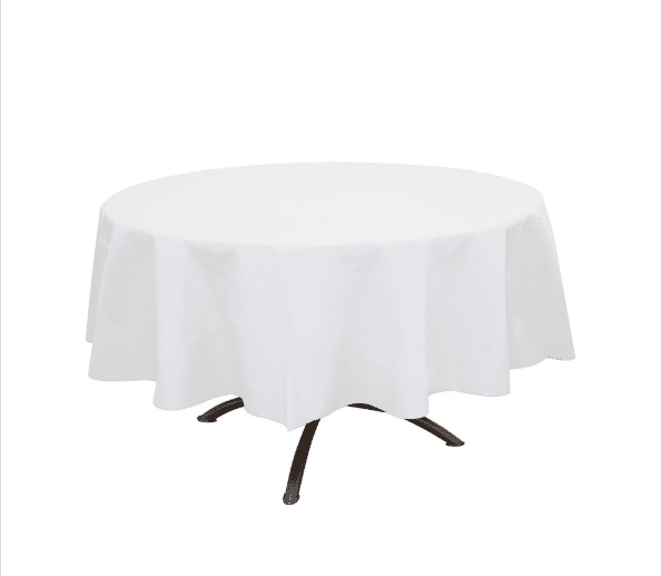 NAPPE RONDE BLANCHE 240cm PAR 12