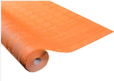 NAPPE PAPIER DAMASSE ORANGE 1,20x50m