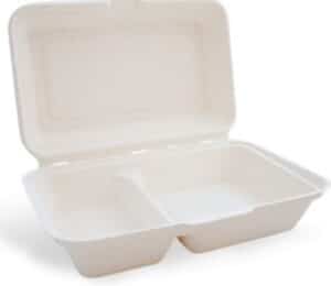 COUVERCLE POUR PLAT MENU 2 COMPARTIMENTS