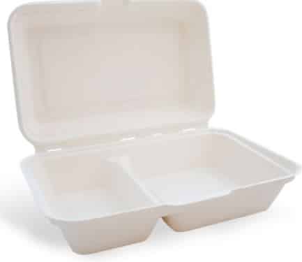 COUVERCLE POUR PLAT MENU 2 COMPARTIMENTS