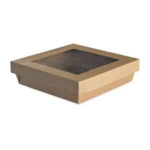 BOITE SALADE KRAFT 19 BRUN + COUVERCLE