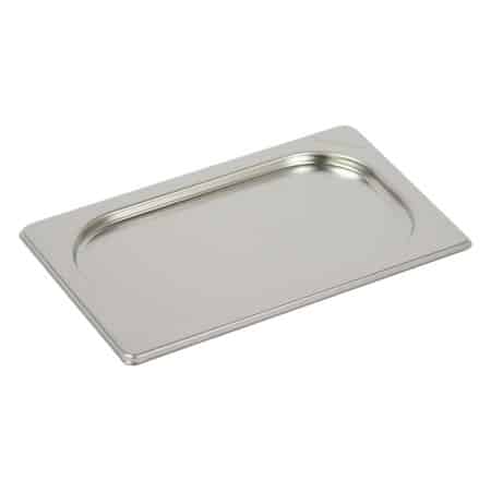 COUVERCLE SANS POIGNEE INOX BAC GN 1/4