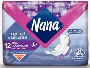 SERVIETTES HYGIENIQUES NANA MAXI AVEC AILETTES
