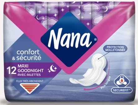 SERVIETTES HYGIENIQUES NANA MAXI AVEC AILETTES