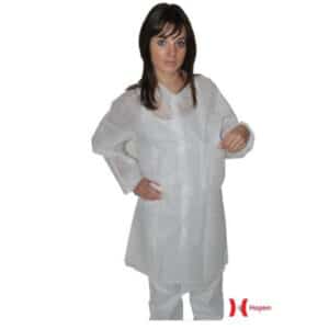BLOUSE PP BLANCHE 40g/m² 2 POCHES T.03