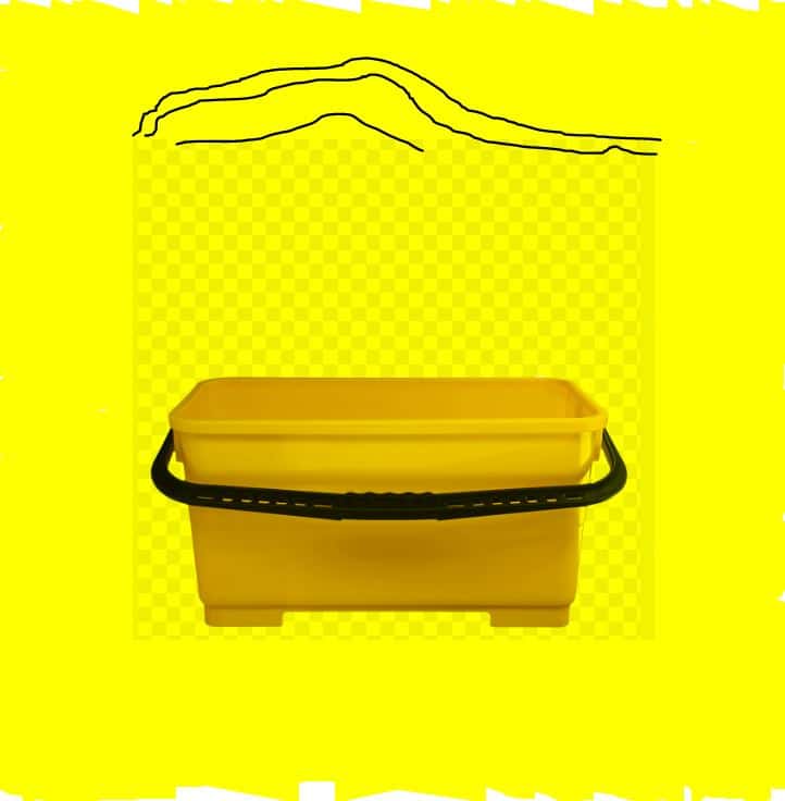 SEAU RECTANGLE 22 POUR MOUILLEUR OU APPLICATEUR