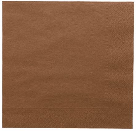 SERVIETTE 2 PLIS CHOCOLAT 30x40cm