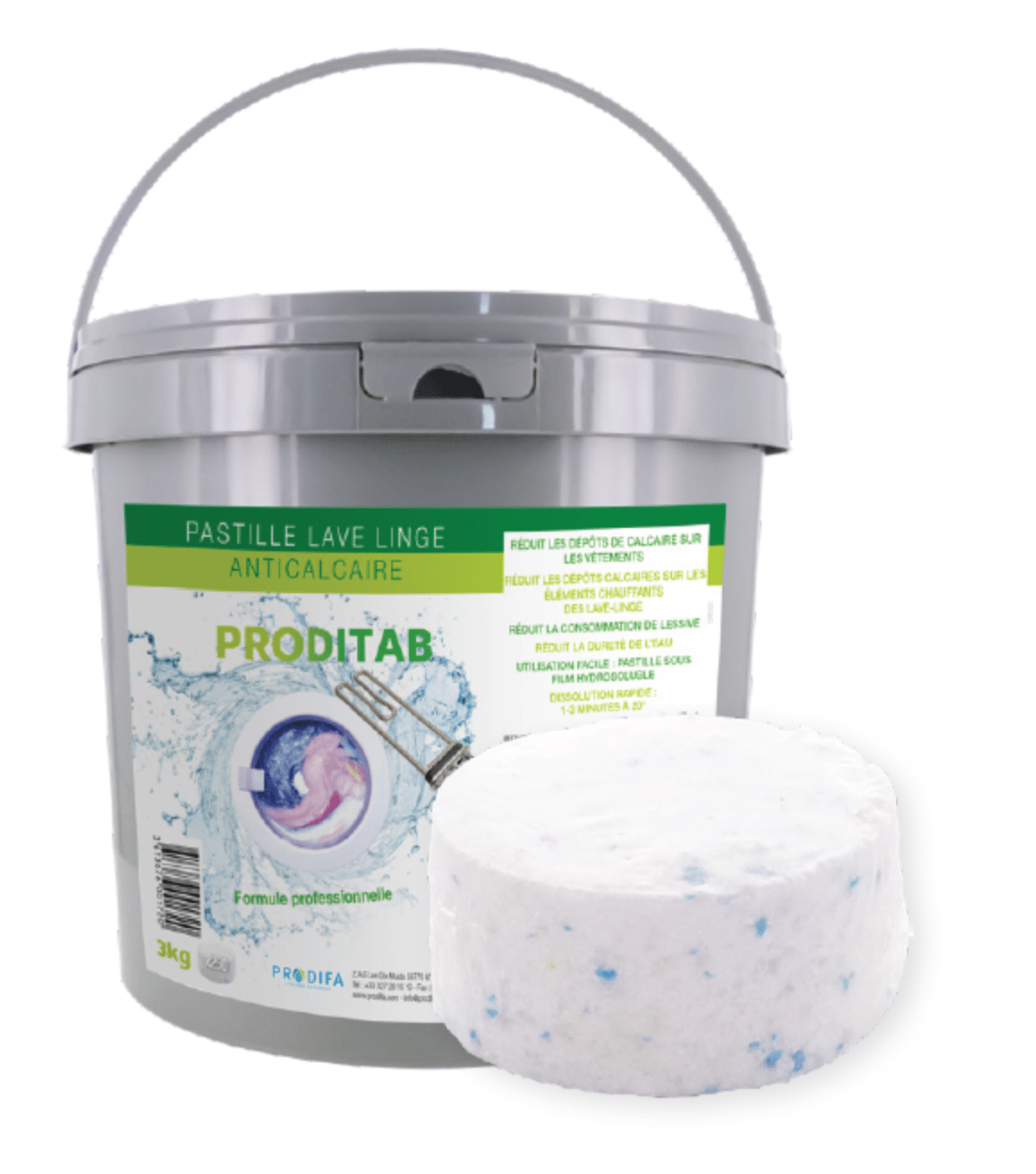 TABLETTE LAVE-LINGE ANTI-CALCAIRE | PRODITAB