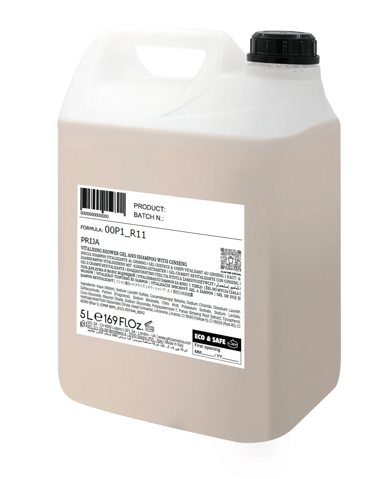 GEL DOUCHE CORPS ET CHEVEUX | PRIJA 5L