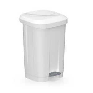 POUBELLE ATLAXPRESS | A PEDALE | BLANCHE | 50L