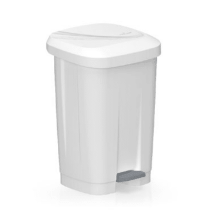 POUBELLE ATLAXPRESS | A PEDALE | BLANCHE | 50L