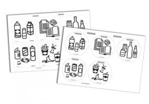 LOT DE 2 PLANCHES AUTOCOLLANTES TRI SELECTIF