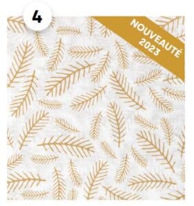 SERVIETTES DECORS BRINDILLES OR | 40x40CM