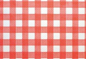 NAPPE PAPIER VICHY PLIEE CARREAU ROUGE 80x80 CM