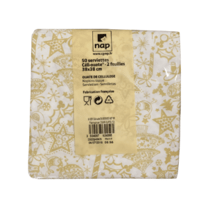 SERVIETTE NOEL CELIOUATE | DOUCE NUIT OR 38x38CM