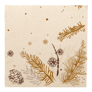 SERVIETTES DOUBLE POINT OUATE | WINTER | 40x40CM