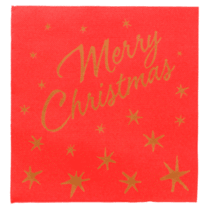 SERVIETTES 2 POINT OUATE | MERRY CHRISTMAS | 40x40