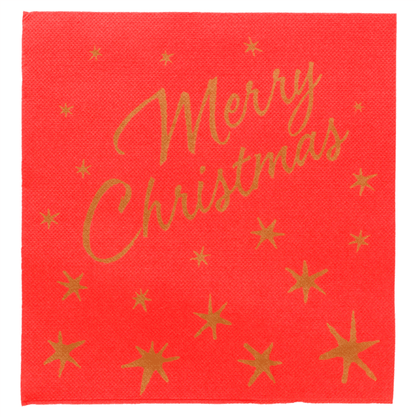 SERVIETTES 2 POINT OUATE | MERRY CHRISTMAS | 40x40