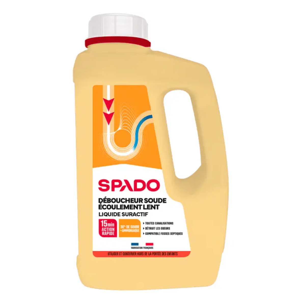 DEBOUCHEUR LIQUIDE SPADO A LA SOUDE | 1L