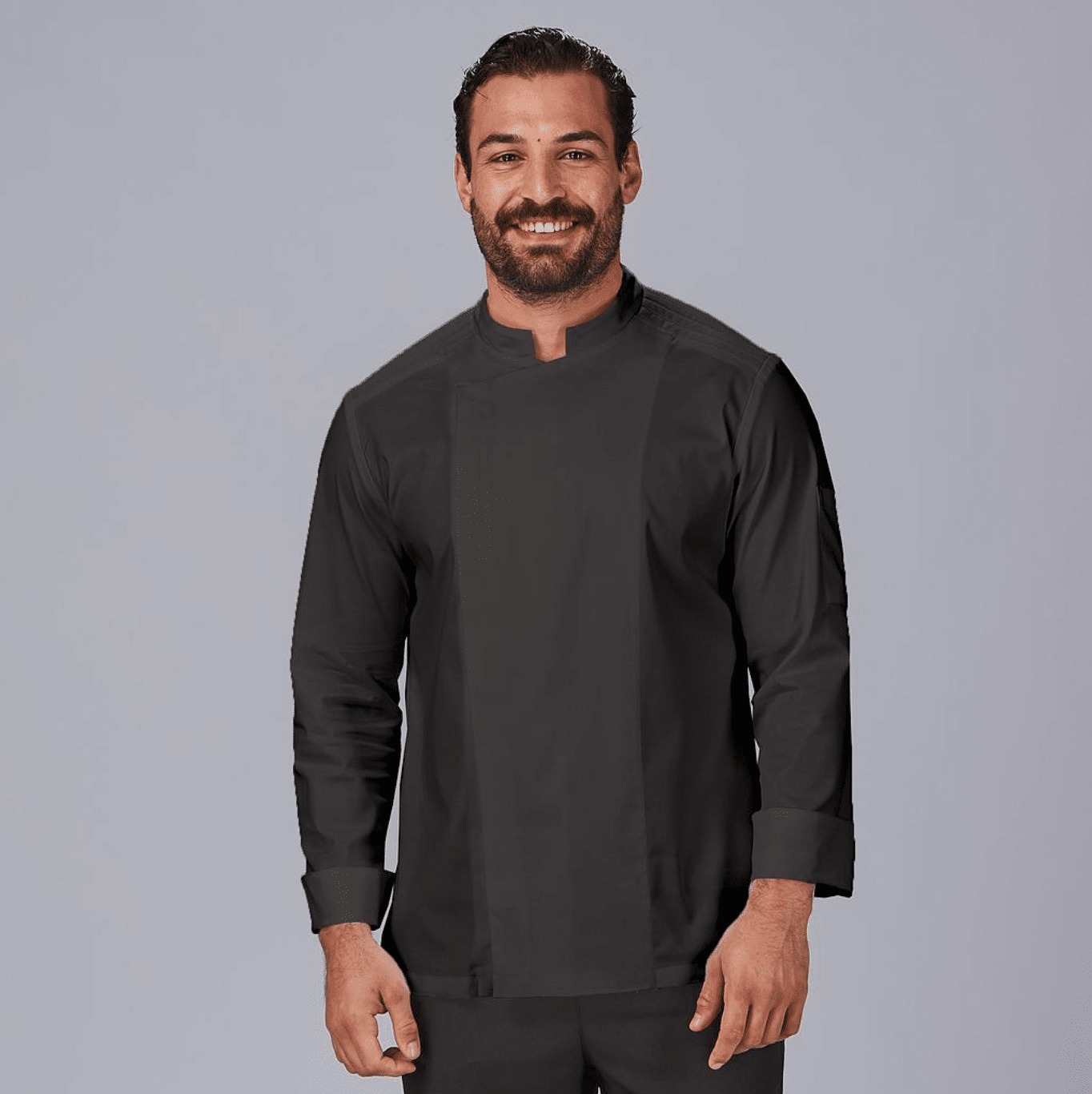 VESTE DE CUISINE HOMME | BASTOS | NOIRE