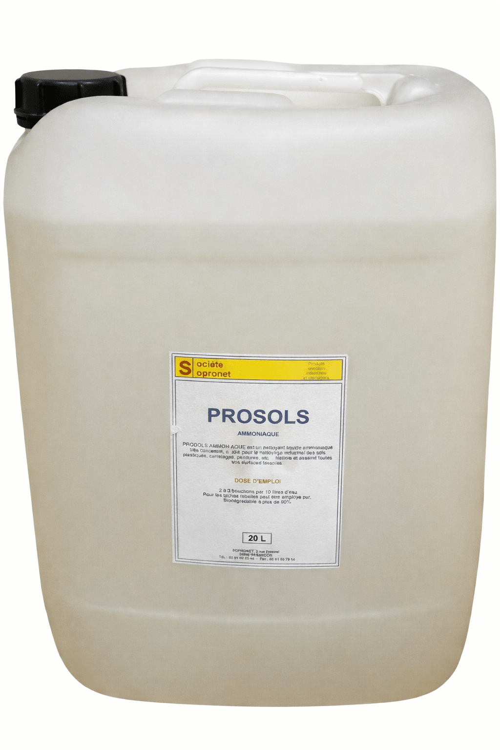 DETERGENT AMMONIAQUE CONCENTRE | PROSOLS 20L