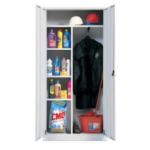 ARMOIRE D'ENTRETIEN MONOBLOC 2 PORTES | GRIS