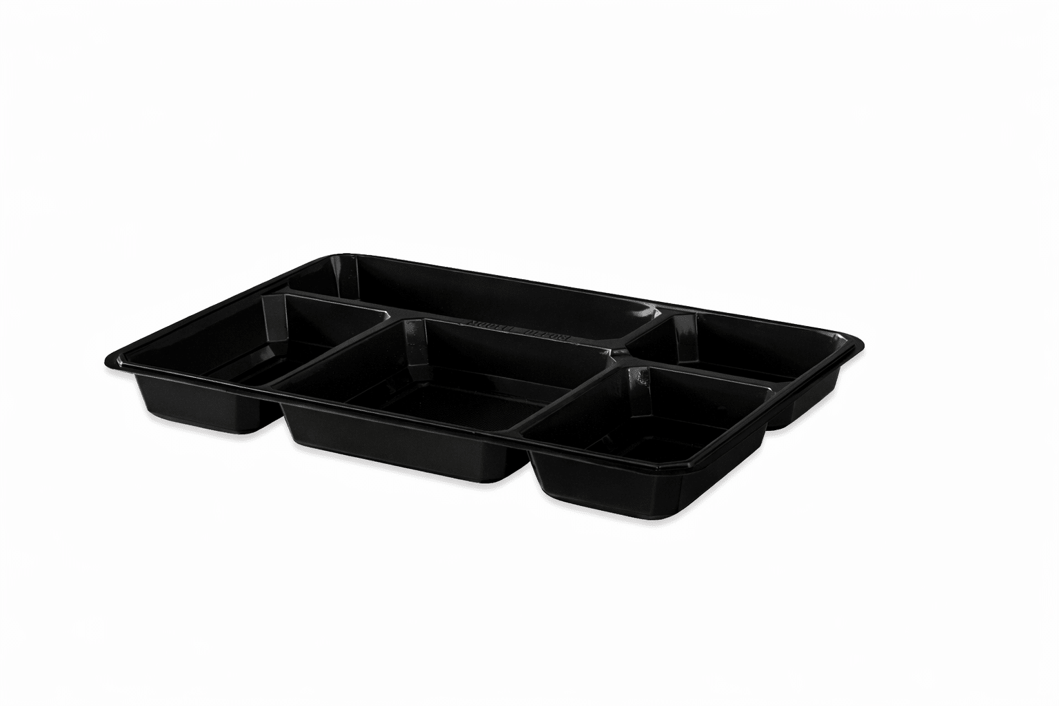 PLATEAU REPAS 5 COMPARTIMENTS | NOIR