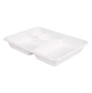 PLATEAU REPAS 4 COMPA. | BLANC | 23x17x3,5CM