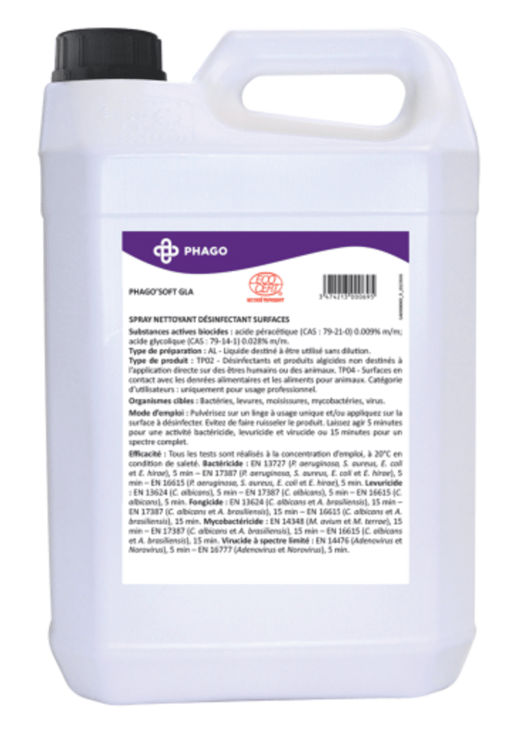 NETTOYANT DESINFECT. SURFACES | PHAGOSOFT GLA 5L