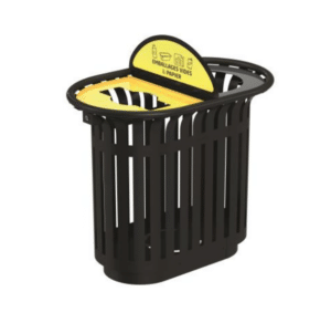POUBELLE TULIPE 2 FLUX 2X60L | GRIS MANGANESE