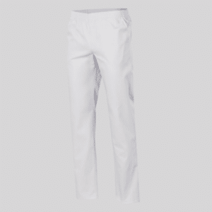 PANTALON MEDICALE SERGE TAILLE ELASTIQUE | BLANC