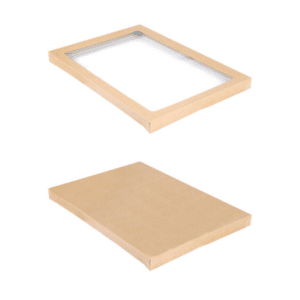 COUVERCLES BOITES TRAITEUR | KRAFT | 45.5x31.3x3CM