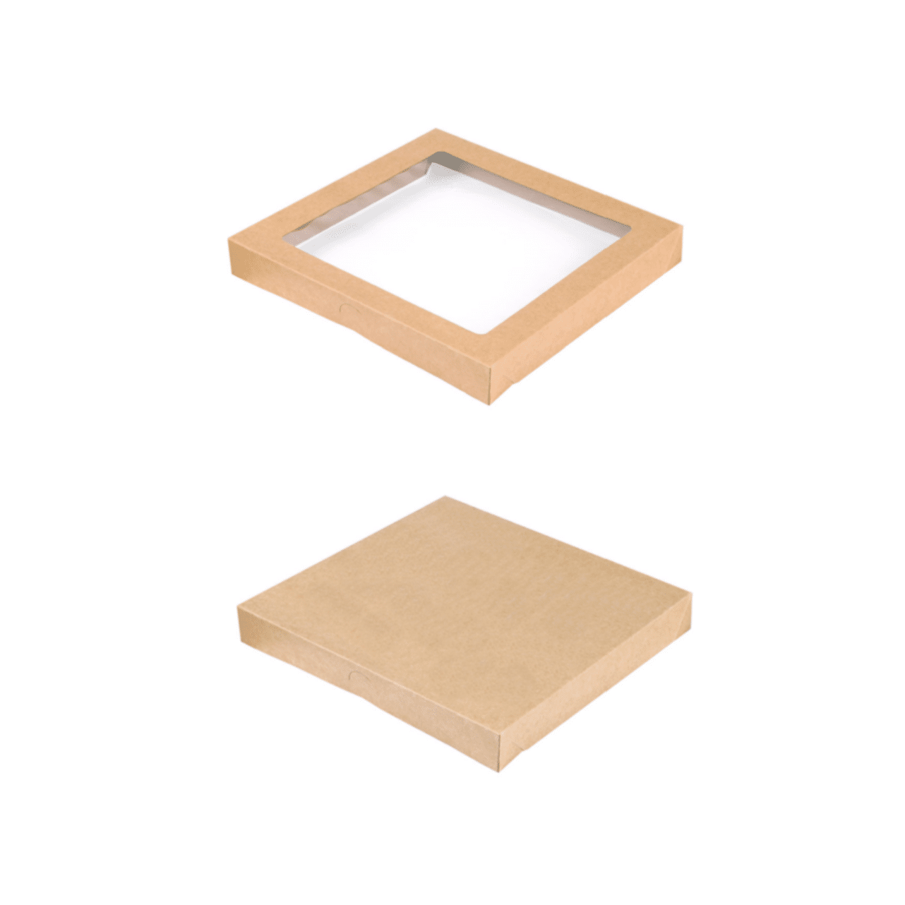 COUVERCLES BOITES TRAITEUR | KRAFT | 22.9x22.8x3CM